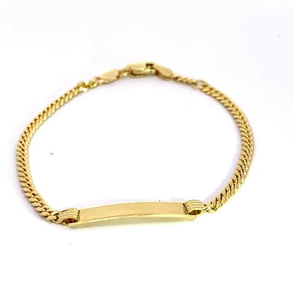 Hollow Miami Cuban Baby ID Bracelet (14K).