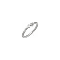 2-Heart Engravable Ring (Silver) engraved - Popular Jewelry - New York