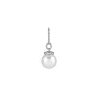 Akoya Pearl Diamond Kalung (Silver) sisi - Popular Jewelry - New York