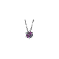 紫翠玉單石爪形項鍊（銀色）正面 - Popular Jewelry - 紐約