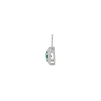 Alexandrite Solitaire Hexagon Necklace (Silver) side - Popular Jewelry - New York