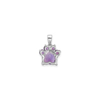 Amethyst Paw Pendant (Silver) back - Popular Jewelry - New York