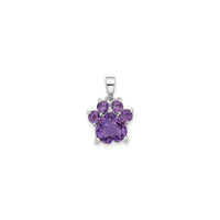 Amethyst Paw Pendant (Silver) front - Popular Jewelry - New York
