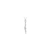 Beaded Snowflake CZ Cable Necklace (Silver) side - Popular Jewelry - နယူးယောက်