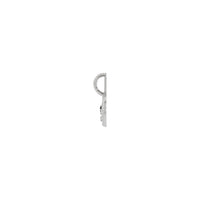 Lato pendente medaglione Acquario con spinello nero e diamanti bianchi (argento) - Popular Jewelry - New York