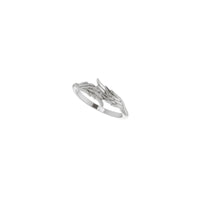 Clasping Angel Wings Ring (Silver) diagonal  - Popular Jewelry - New York