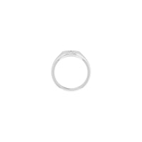 Diamond Shining Star Oval Signet Ring (Արծաթե) կարգավորում - Popular Jewelry - Նյու Յորք