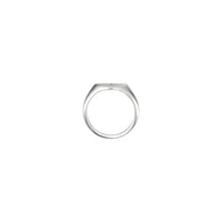 Diamond Starburst Heart Signet Ring (Silver) setting - Popular Jewelry - ניו יארק