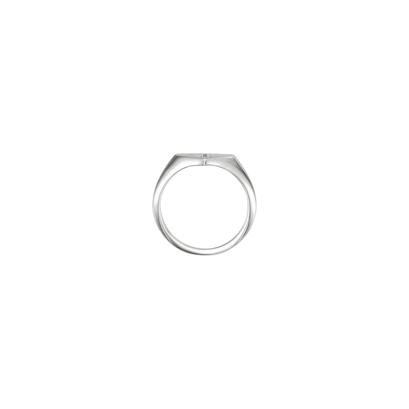 Diamond Starburst Heart Signet Ring (Silver) setting - Popular Jewelry - New York