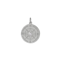 Diamond Voyager Kompas privjesak (srebrni) sprijeda - Popular Jewelry - Njujork