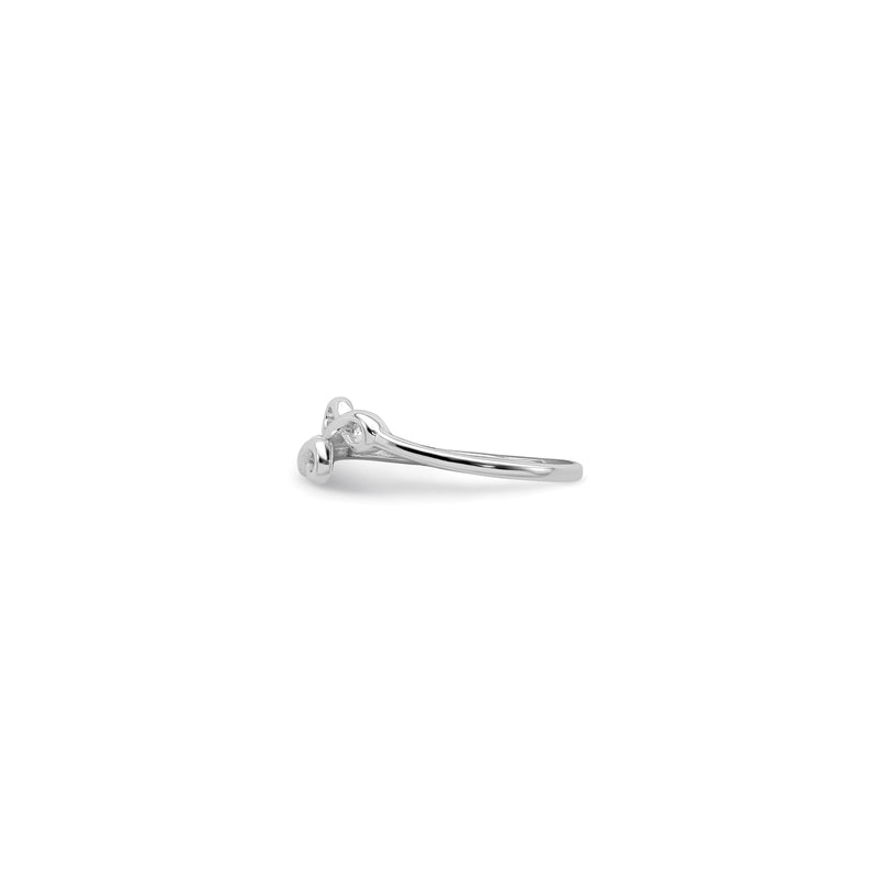 Double Infinity Bypass Ring (Silver) side - Popular Jewelry - New York