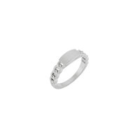 Engravable Bar Link Ring (Silver) main - Popular Jewelry - Novjorko