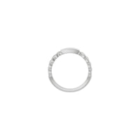 Sertissage d'anneau de lien de barre gravable (argent) - Popular Jewelry - New York
