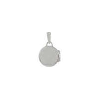 Engravable Round Locket Pendant (Perak) bagian belakang - Popular Jewelry - New York