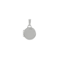 Круглы медальён з гравіроўкай (срэбны) спераду - Popular Jewelry - Нью-Ёрк