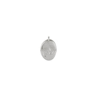 Gravírovateľná predná strana oválnej medaily Tiny Footprints (strieborná) - Popular Jewelry - New York