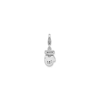 Festive Mitten CZ sy Enamel Pendant (Silver) back - Popular Jewelry - New York