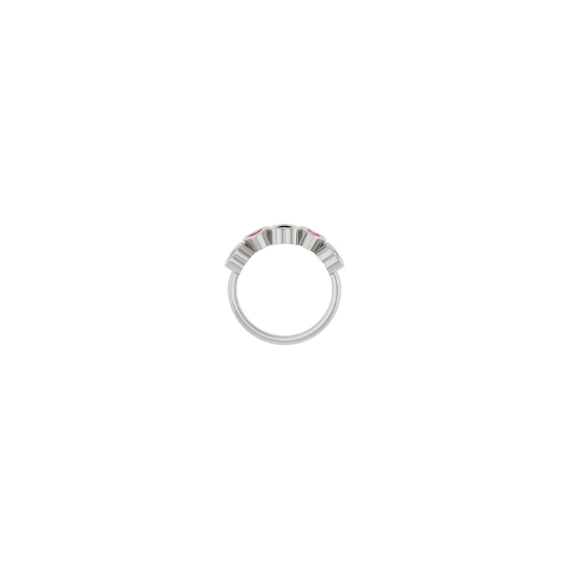 Five Heart Mozambique Garnet Ring (14K) setting - Popular Jewelry - New York