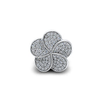 Five Petals Flower CZ Ring (Silver)