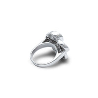 Five Petals Flower CZ Ring (Silver)