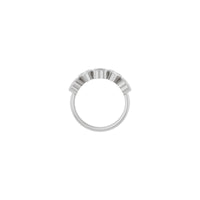 Öt fehér szív gyűrű (ezüst) beállítás - Popular Jewelry - New York