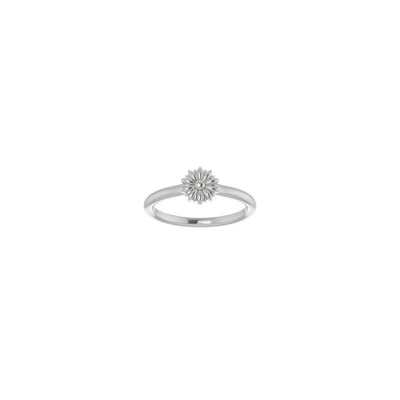 Flower Stackable Ring (Silver) front - Popular Jewelry - New York
