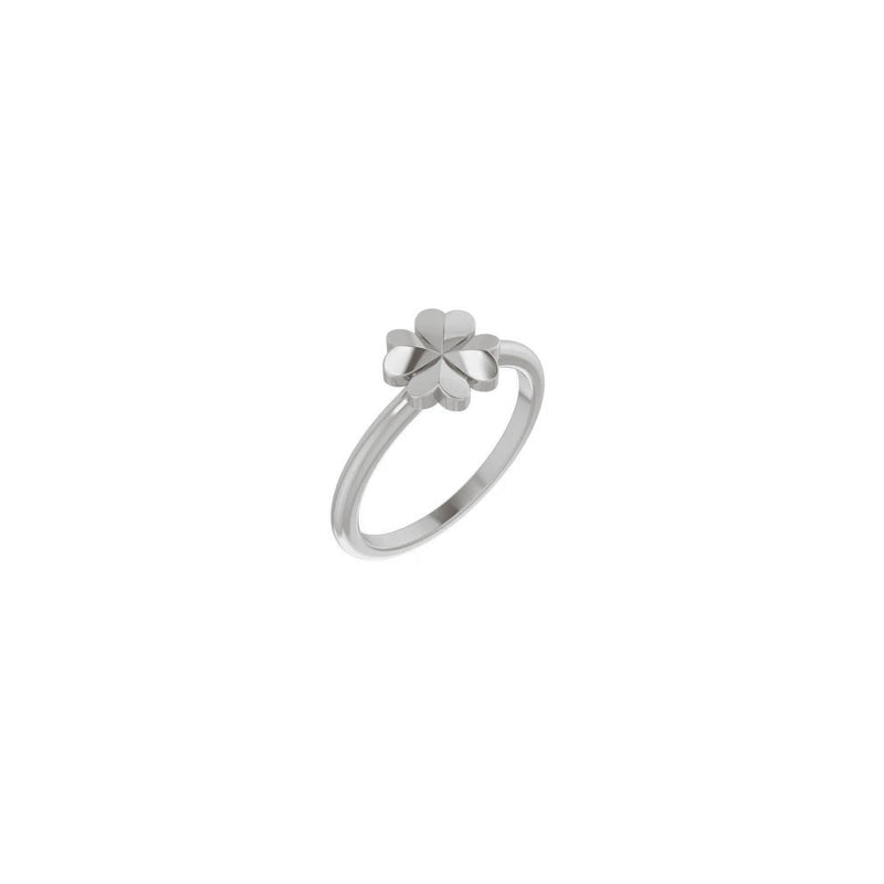 Four-Leaf Clover Stackable Ring (Silver) main - Popular Jewelry - New York