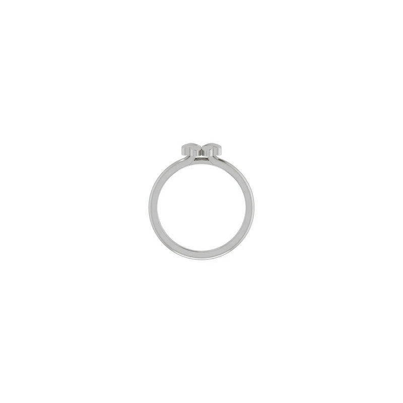Four-Leaf Clover Stackable Ring (Silver) setting - Popular Jewelry - New York