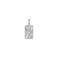 Guidance Rectangle Pendant (Silver) front - Popular Jewelry - New York