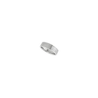 Herringbone Pattern Ring (Silver) diagonal - Popular Jewelry - New York