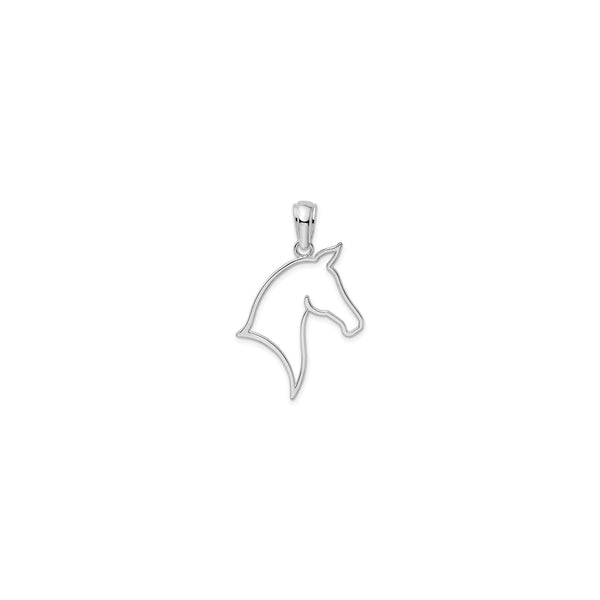 Horse Face Profile Outline Pendant (Silver)