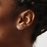 Aperçu des boucles d'oreilles chaton rose chaud (argent) - Popular Jewelry - New York