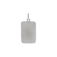 Mama Rectangular Pendant (Silver) back - Popular Jewelry - New York