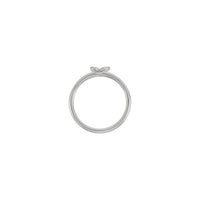 天然钻石蝴蝶戒指（银）镶嵌 - Popular Jewelry  - 纽约