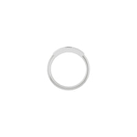 Natural nga Diamond Heart Engravable Bar Ring (Silver) setting - Popular Jewelry - New York