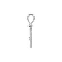 Natural Diamond Sun Tag Pendant (Silver) side - Popular Jewelry - New York