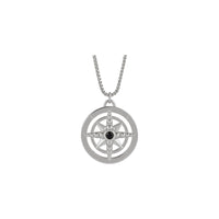 Natural Onyx Compass Pendant (Silver) preview - Popular Jewelry - New York