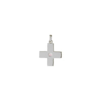 Natural White Opal Gratitude Cross Pendant (Silver) back - Popular Jewelry - New York