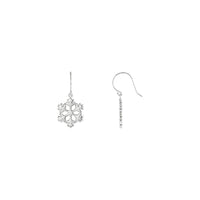 Snowflake Dangle Earrings (Silver) main - Popular Jewelry - New York