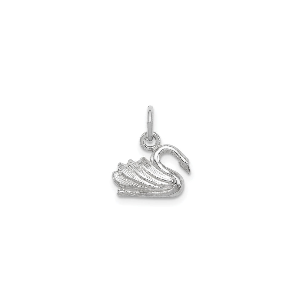 Swan Pendant (Silver) front - Popular Jewelry - New York