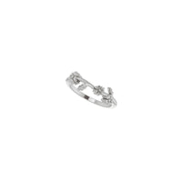 Three Flowers Stackable Ring (Silver) diagonal - Popular Jewelry - New York