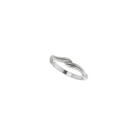 Waved Bypass Stackable Ring (Silver) diagonal - Popular Jewelry - New York