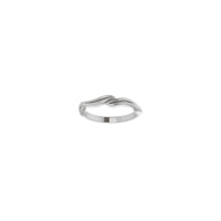 Waved Bypass Stackable Ring (Silver) atubangan - Popular Jewelry - New York