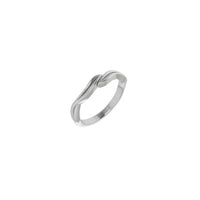 Waved Bypass Stackable Ring (Silver) utama - Popular Jewelry - New York