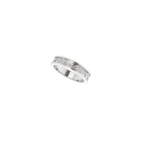 Sculpted Pattern Ring (Silver) diagonal - Popular Jewelry - New York
