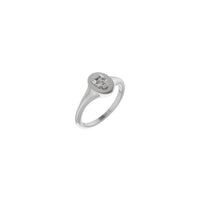 Skull Signet Ring (Silver) diagonal - Popular Jewelry - New York