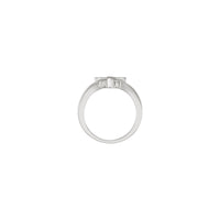 13 mm Cross Bead Accent Ring (Silver) setting - Popular Jewelry - New York