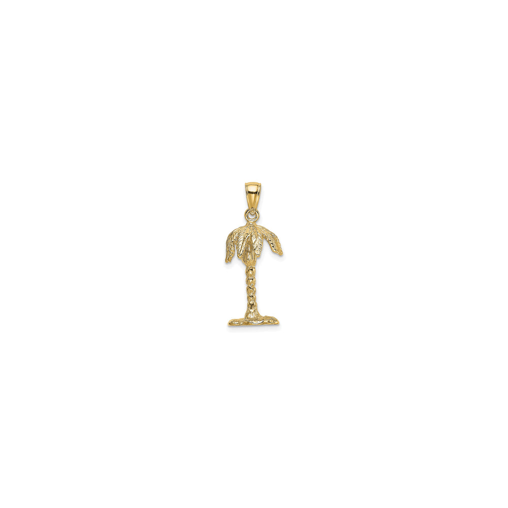 3D Palm Tree Pendant (14K)