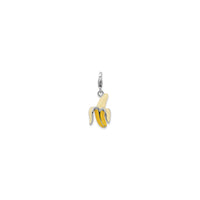 3D Peeled Banana Charm (Silver)