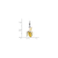 3D Peeled Banana Charm (Silver)
